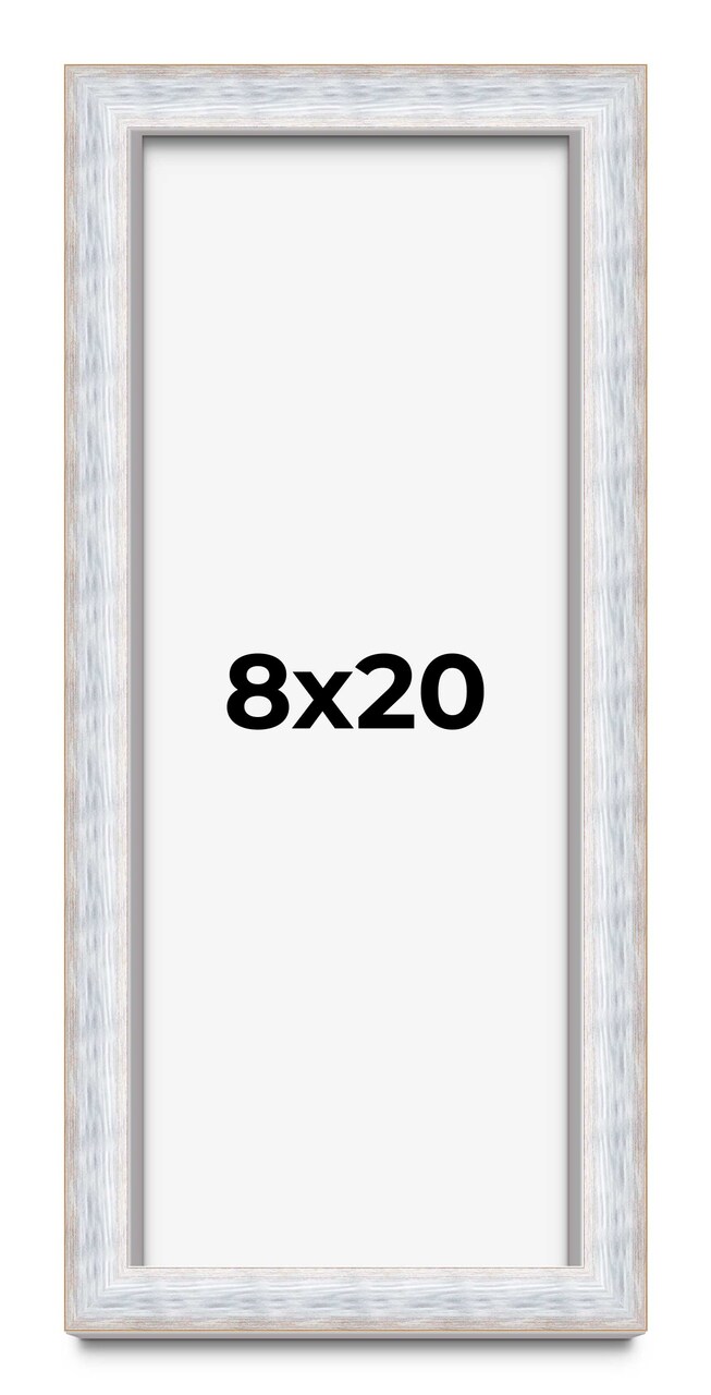 Panoramic Modern Shadow Box 1.5" Depth White Frame - UV Acrylic, Backing, Hanging Hardware